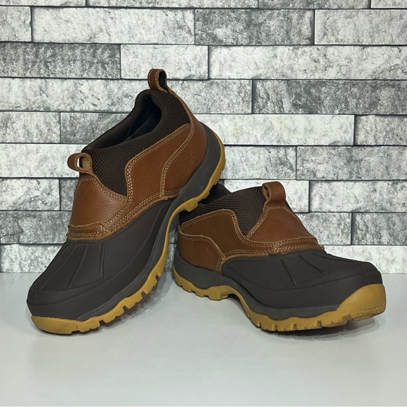 LL Bean Storm Chaser Low Womens 11 Leather Waterproof Winter Slip On Boots - Picture 3 of 8